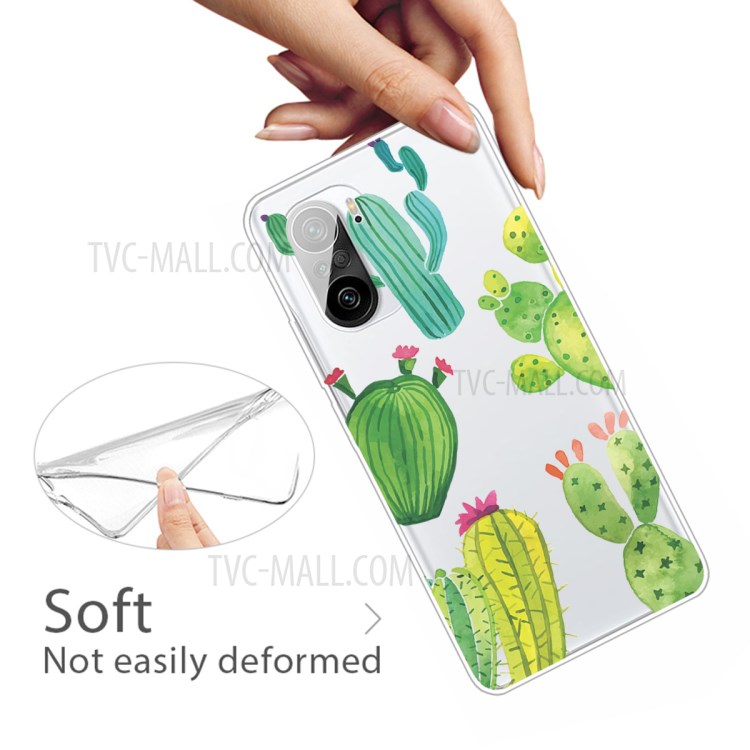 Pattern Printing Soft TPU Phone Case for Xiaomi Redmi K40 Pro+ - Cactus-3