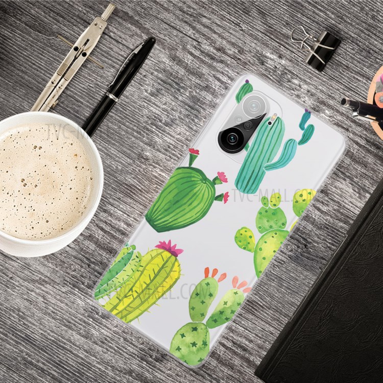 Pattern Printing Soft TPU Phone Case for Xiaomi Redmi K40 Pro+ - Cactus-4