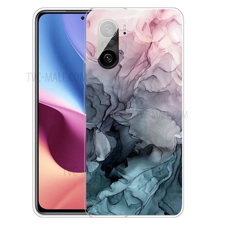 Anti-Scratch Anti-Drop Transparent Marble Pattern Printing Case for Xiaomi Redmi K40/K40 Pro - Style A-1