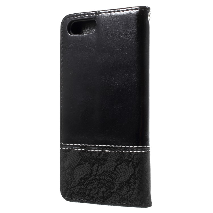Contrast Color PU Leather Wallet Stand Case for Xiaomi Mi 6 - Black-3