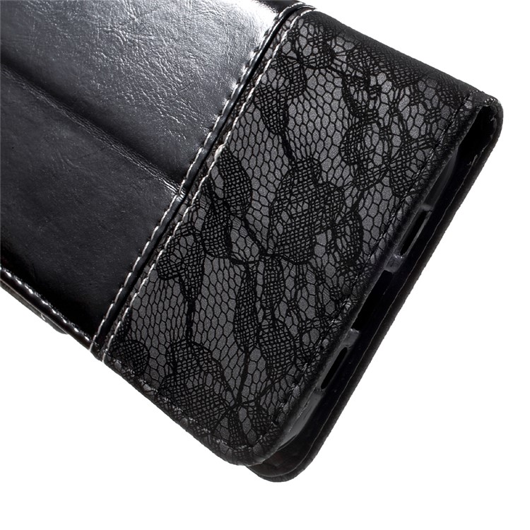 Contrast Color PU Leather Wallet Stand Case for Xiaomi Mi 6 - Black-7