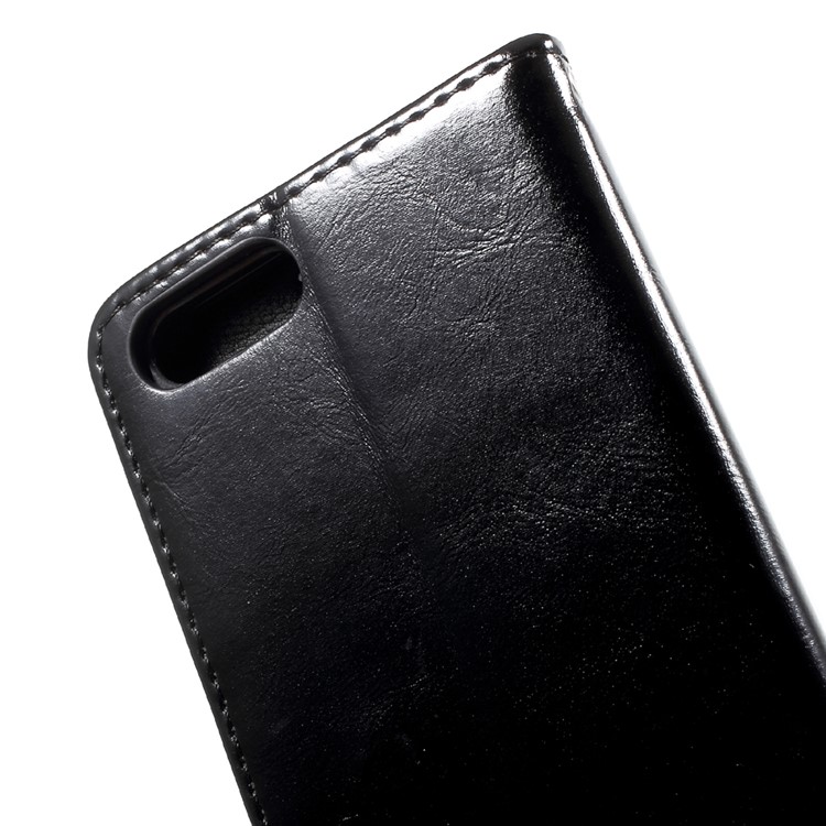 Contrast Color PU Leather Wallet Stand Case for Xiaomi Mi 6 - Black-8