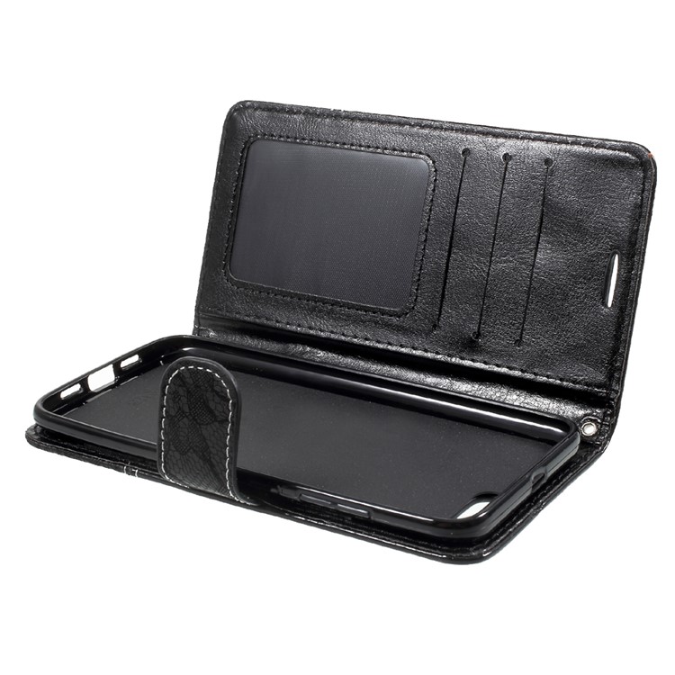 Contrast Color PU Leather Wallet Stand Case for Xiaomi Mi 6 - Black-9