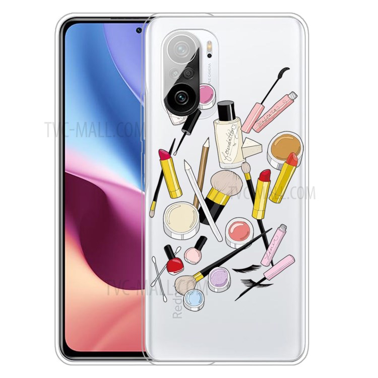 Pattern Printing Soft TPU Phone Case for Xiaomi Redmi K40 Pro / Redmi K40 - Makeups-1