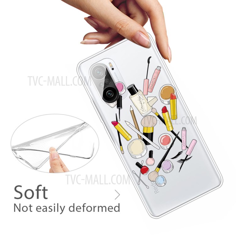 Pattern Printing Soft TPU Phone Case for Xiaomi Redmi K40 Pro / Redmi K40 - Makeups-3