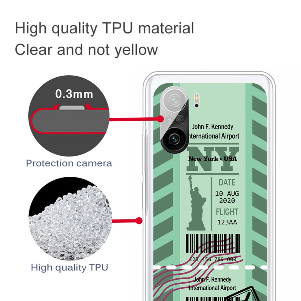 Multiple Style Boarding Check Protector Cover for Xiaomi Redmi K40/K40 Pro Flexible TPU Case - NY-3