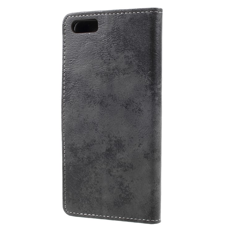 Vintage Wallet Leather Mobile Phone Shell for Xiaomi Mi 6 Plus - Grey-2