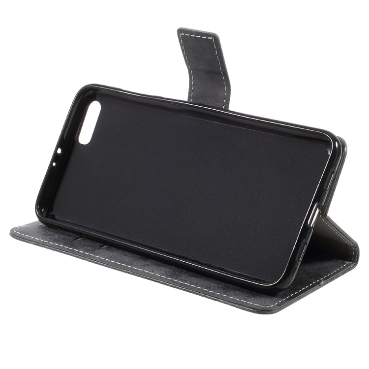 Vintage Wallet Leather Mobile Phone Shell for Xiaomi Mi 6 Plus - Grey-3
