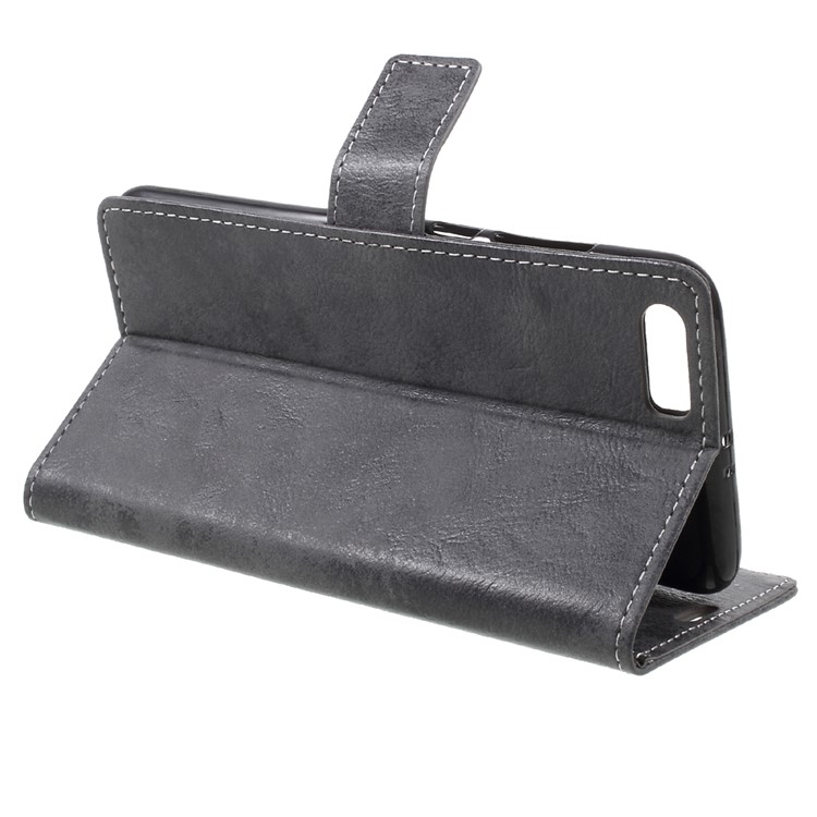 Vintage Wallet Leather Mobile Phone Shell for Xiaomi Mi 6 Plus - Grey-4