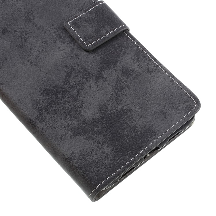 Vintage Wallet Leather Mobile Phone Shell for Xiaomi Mi 6 Plus - Grey-6