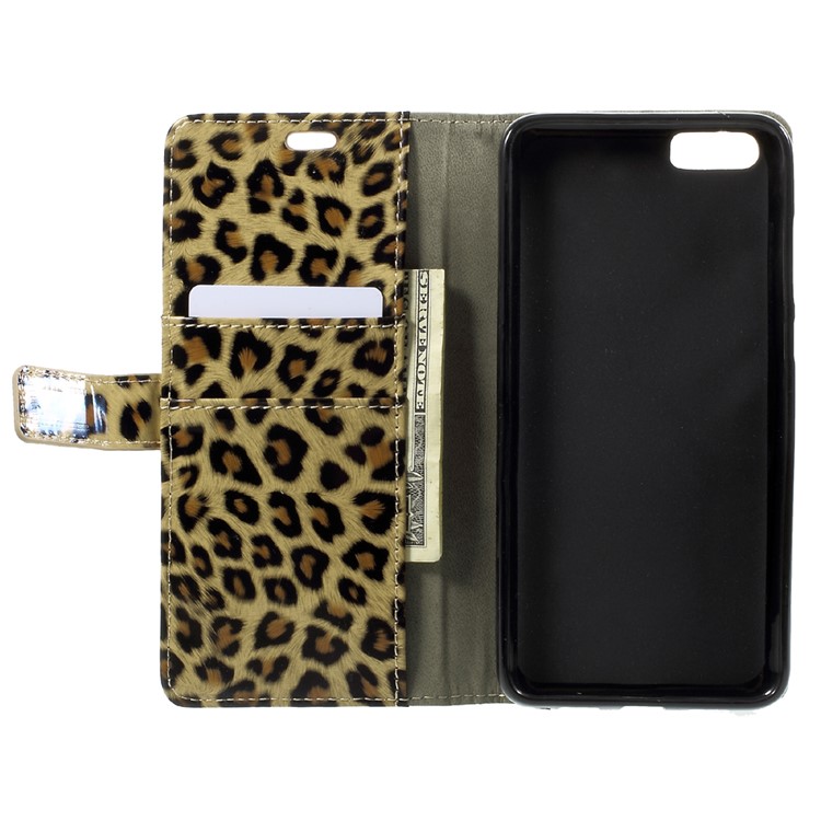 Leopard Pattern Wallet Leather Flip Stand Mobile Phone Case for Xiaomi Mi 6 Plus-5