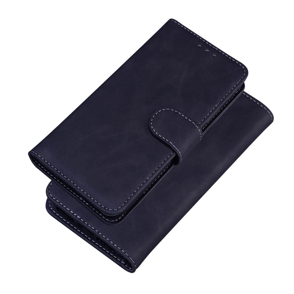 Solid Color Wallet Design Case for Xiaomi Mi 11 Leather Phone Stand Case - Black-7