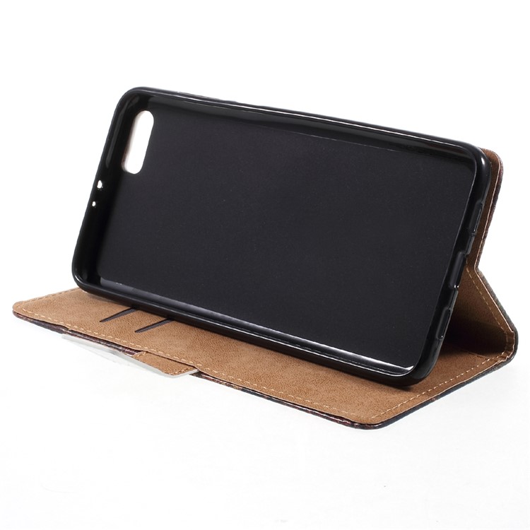 Patterned Wallet Stand Leather Mobile Phone Case for Xiaomi Mi 6 Plus - Eiffel Tower and Maple Leaves-3