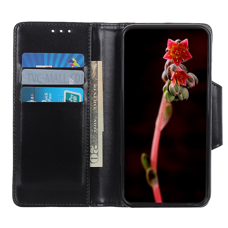 Stand Design PU Leather Wallet Phone Protective Case for Xiaomi Redmi K40/K40 Pro - Black-4