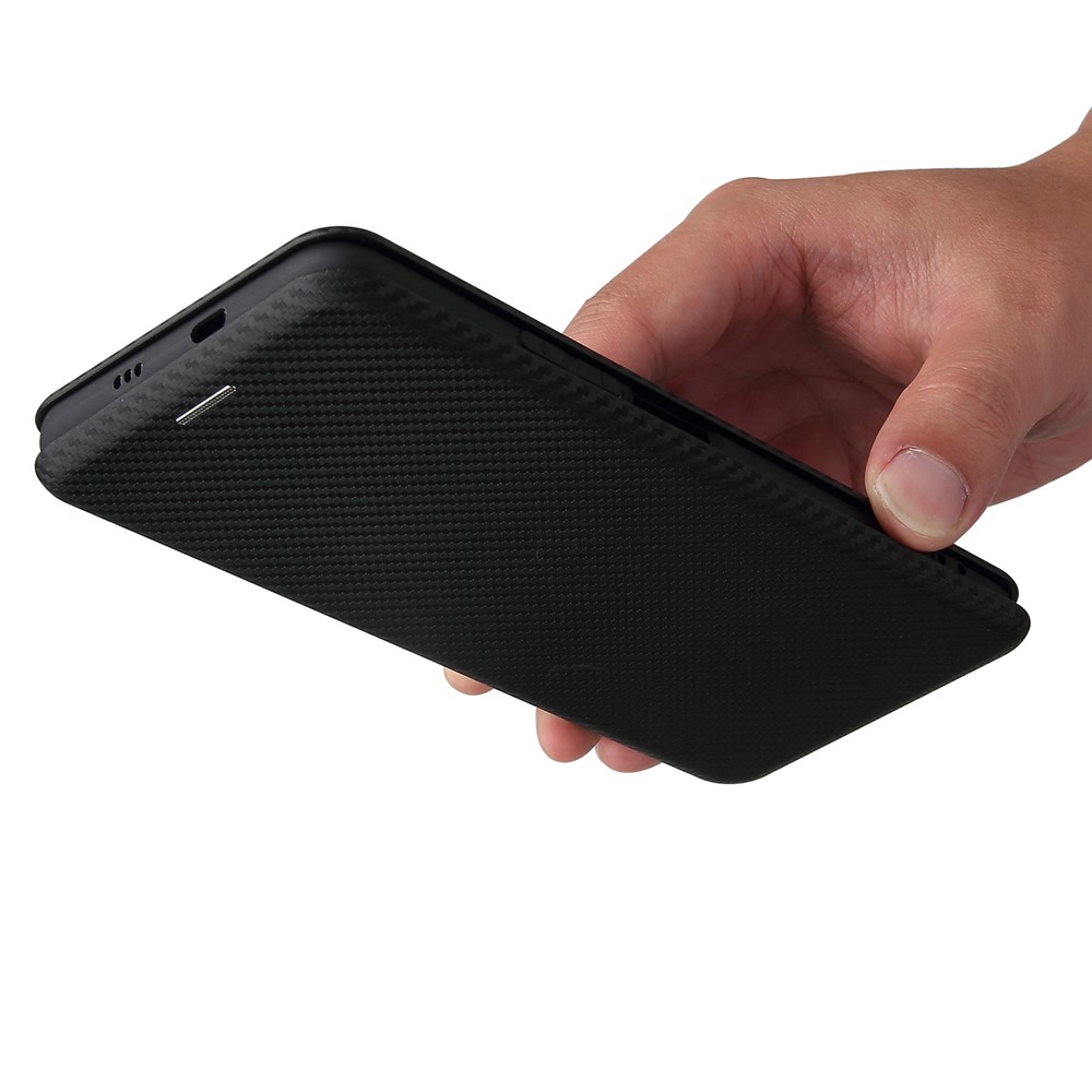 Auto-absorbed Stand Carbon Fiber Texture Leather Shell Cover for Xiaomi Redmi K40 Pro / Redmi K40 / Redmi K40 Pro+ / Mi 11i / Poco F3 - Black-3