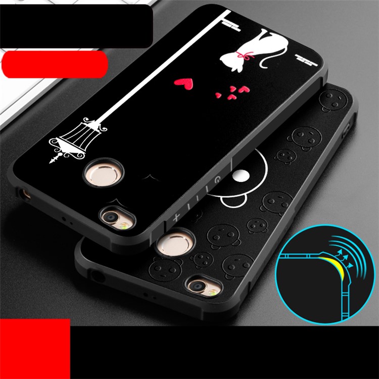Pattern Printing All-wrapped Drop-proof TPU Case Accessory for Xiaomi Redmi 4X - Bear Heads-2
