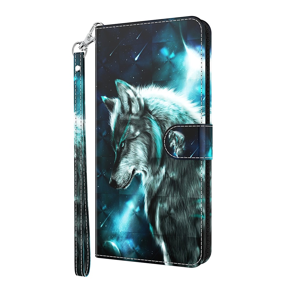 Pattern Printing Wallet Stand PU Leather Phone Protection Case Shell for Xiaomi Mi 10T Lite 5G/Redmi Note 9 Pro 5G/Mi 10i 5G - Wolf-2