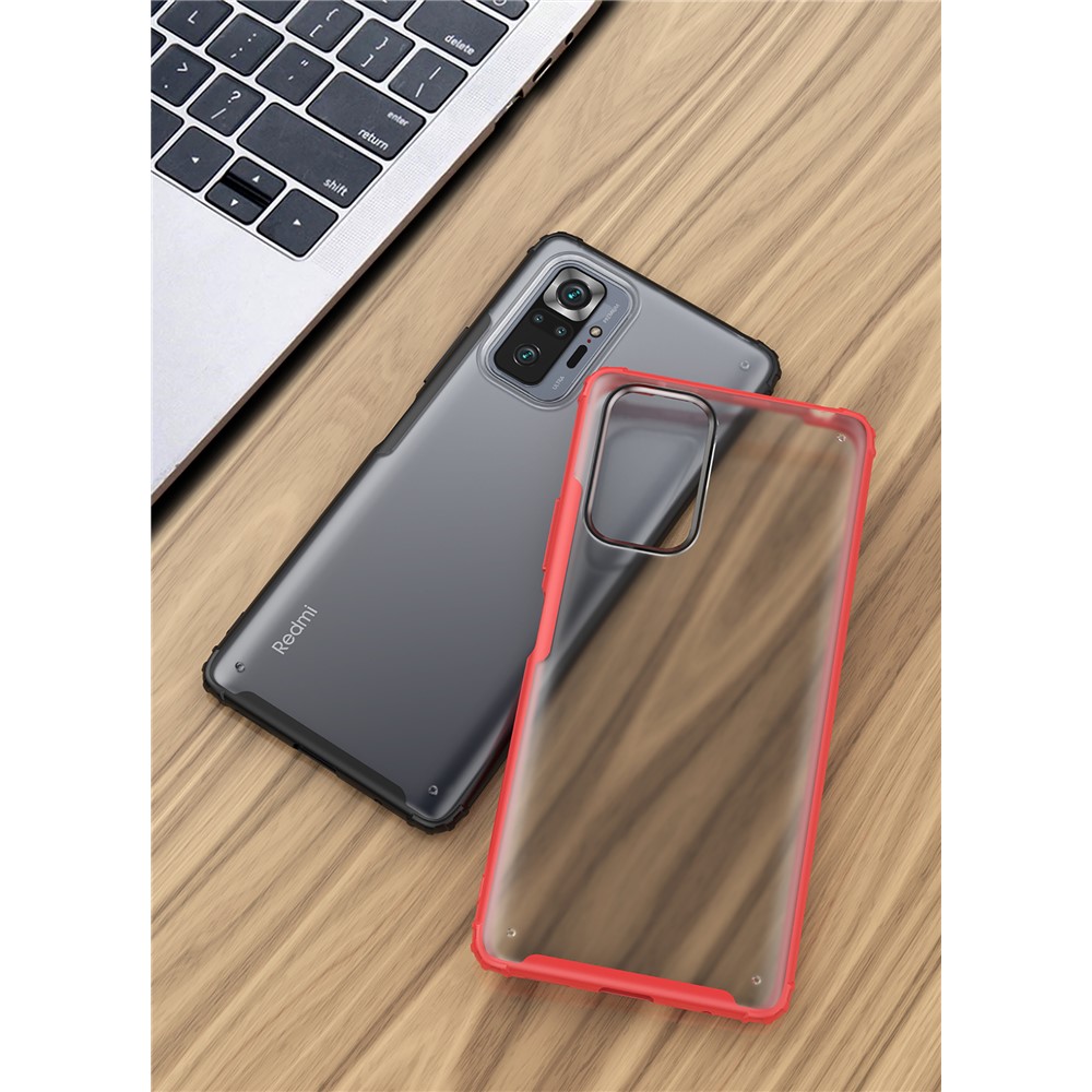 Armor Series for Xiaomi Redmi Note 10 Pro Matte Surface Anti-fingerprint TPU + PC Hybrid Shell - Black-10