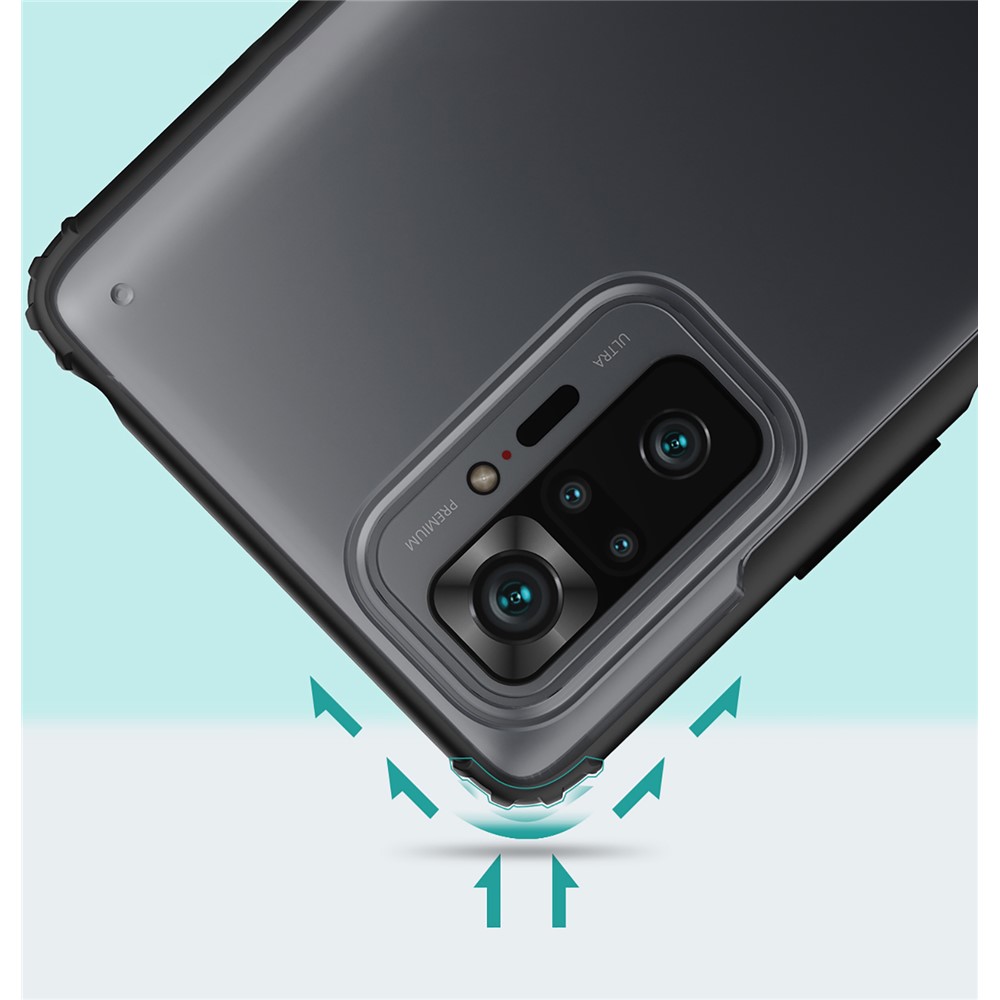 Armor Series for Xiaomi Redmi Note 10 Pro Matte Surface Anti-fingerprint TPU + PC Hybrid Shell - Black-3