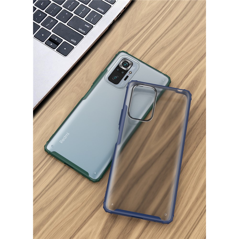 Armor Series for Xiaomi Redmi Note 10 Pro Matte Surface Anti-fingerprint TPU + PC Hybrid Shell - Black-8