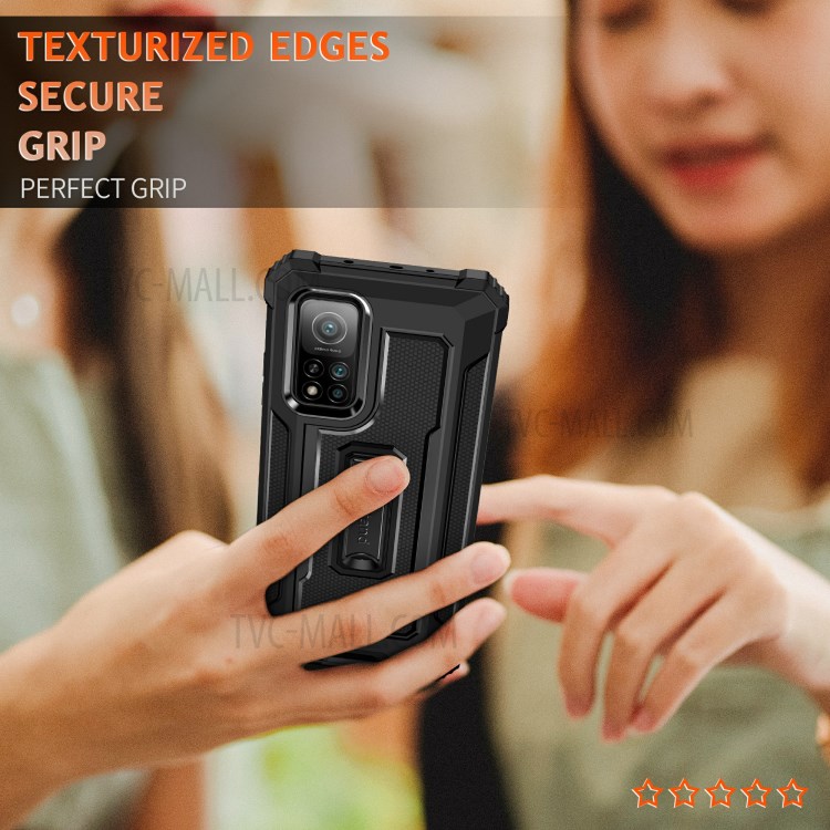 Drop-proof Jazz Series Hybrid Phone Cover Case for Xiaomi Mi 10T 5G/Mi 10T Pro 5G/Redmi K30S - Black-5