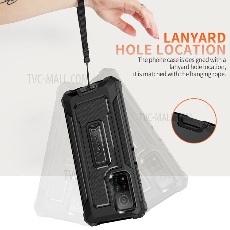 Drop-proof Jazz Series Hybrid Phone Cover Case for Xiaomi Mi 10T 5G/Mi 10T Pro 5G/Redmi K30S - Black-8