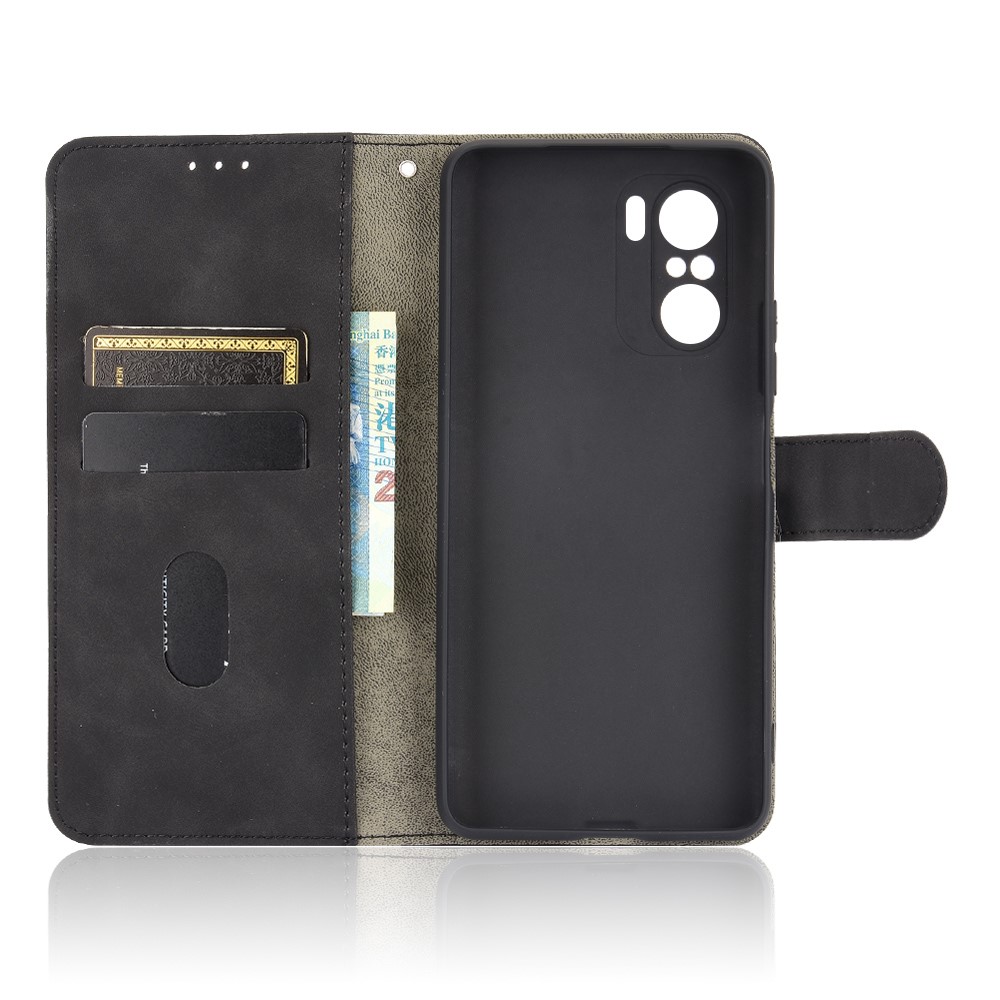 Skin-touch Leather Flip Cover Shell for Xiaomi Redmi K40 / K40 Pro - Black-3