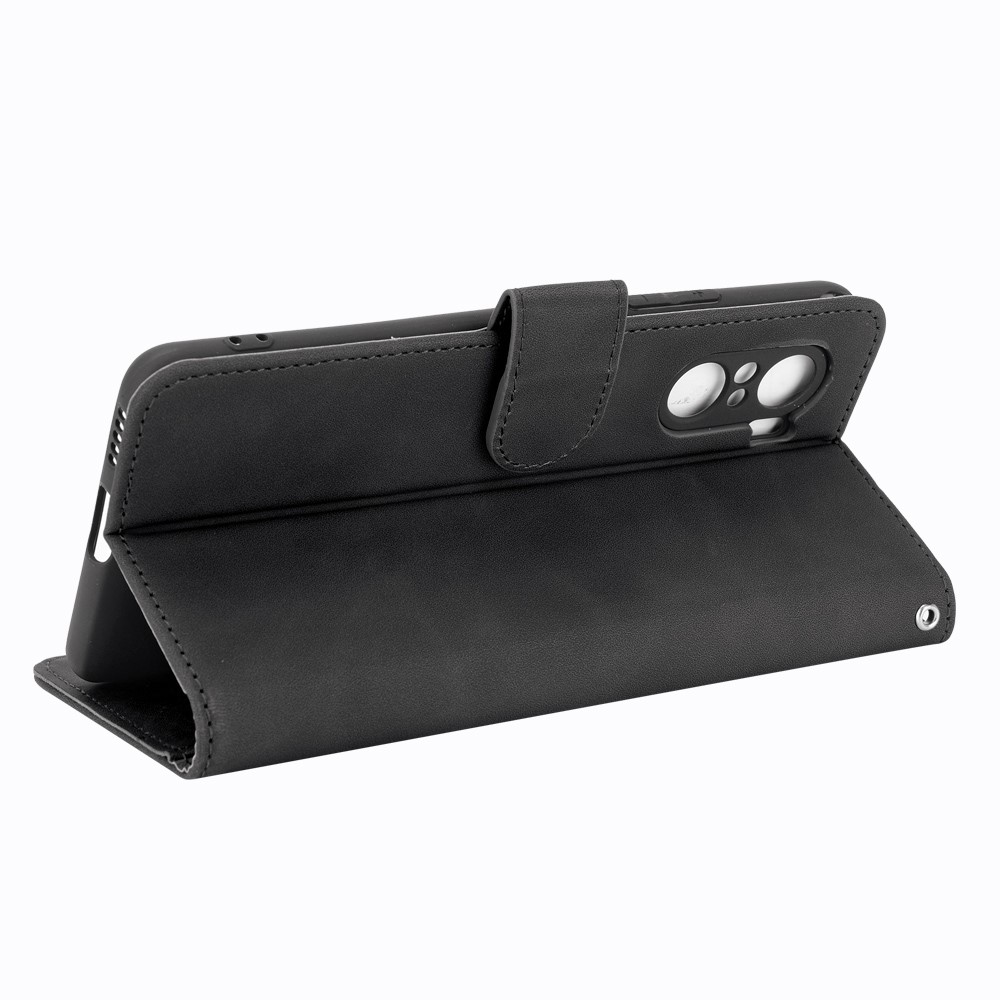 Skin-touch Leather Flip Cover Shell for Xiaomi Redmi K40 / K40 Pro - Black-5