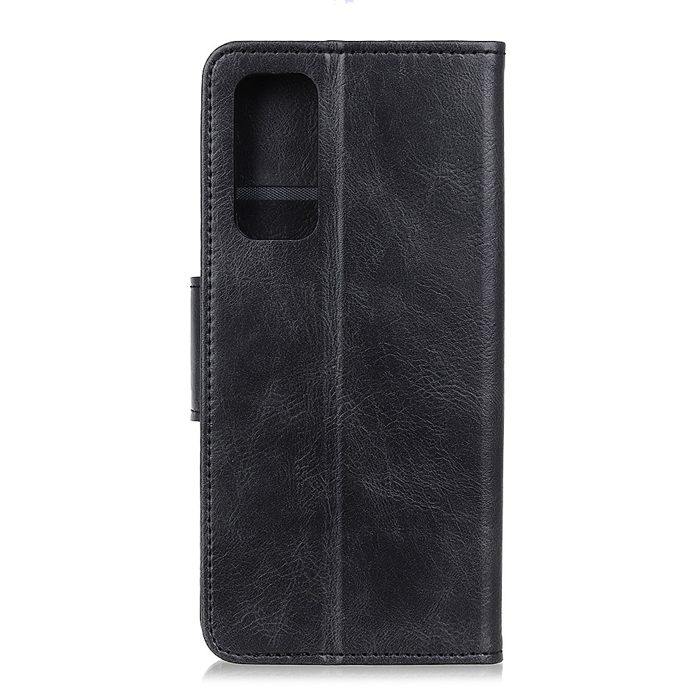 Crazy Horse Texture Wallet Design PU Leather Stand Cover Shell for Xiaomi Redmi Note 10 4G/Note 10S - Black-2