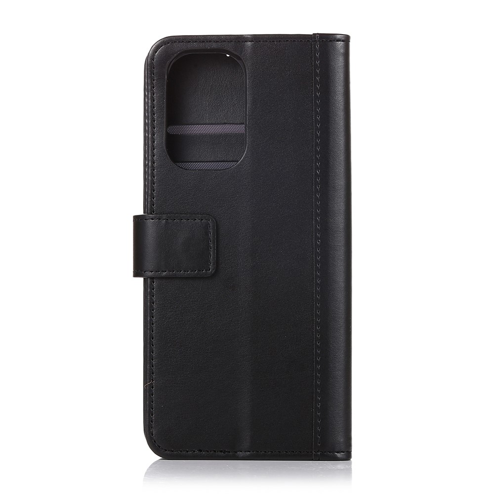 Leather Wallet Phone Stand Cover Case for Xiaomi Redmi Note 10 4G / Xiaomi Redmi Note 10S - Black-2
