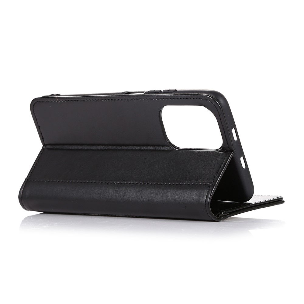 Leather Wallet Phone Stand Cover Case for Xiaomi Redmi Note 10 4G / Xiaomi Redmi Note 10S - Black-3