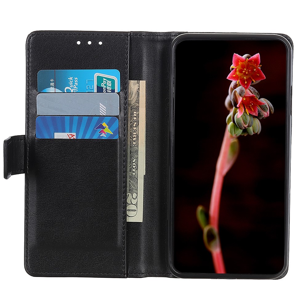 Leather Wallet Phone Stand Cover Case for Xiaomi Redmi Note 10 4G / Xiaomi Redmi Note 10S - Black-5