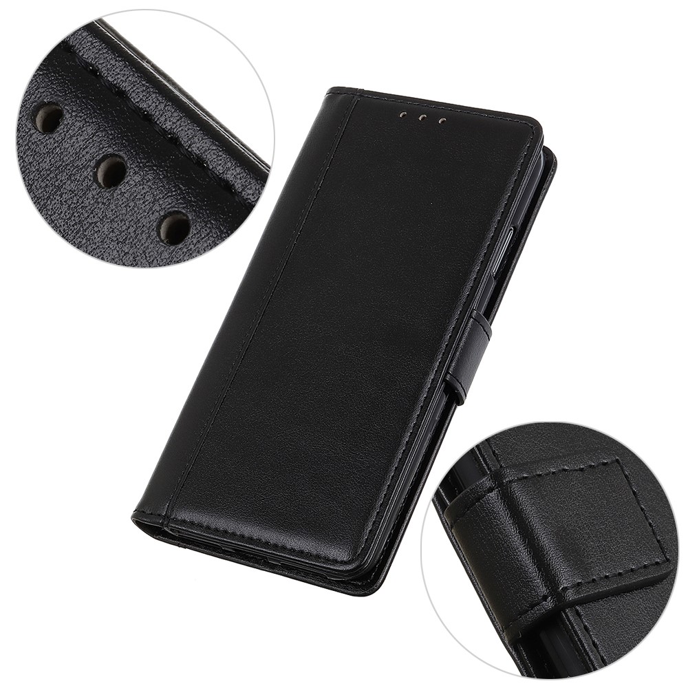 Leather Wallet Phone Stand Cover Case for Xiaomi Redmi Note 10 4G / Xiaomi Redmi Note 10S - Black-6