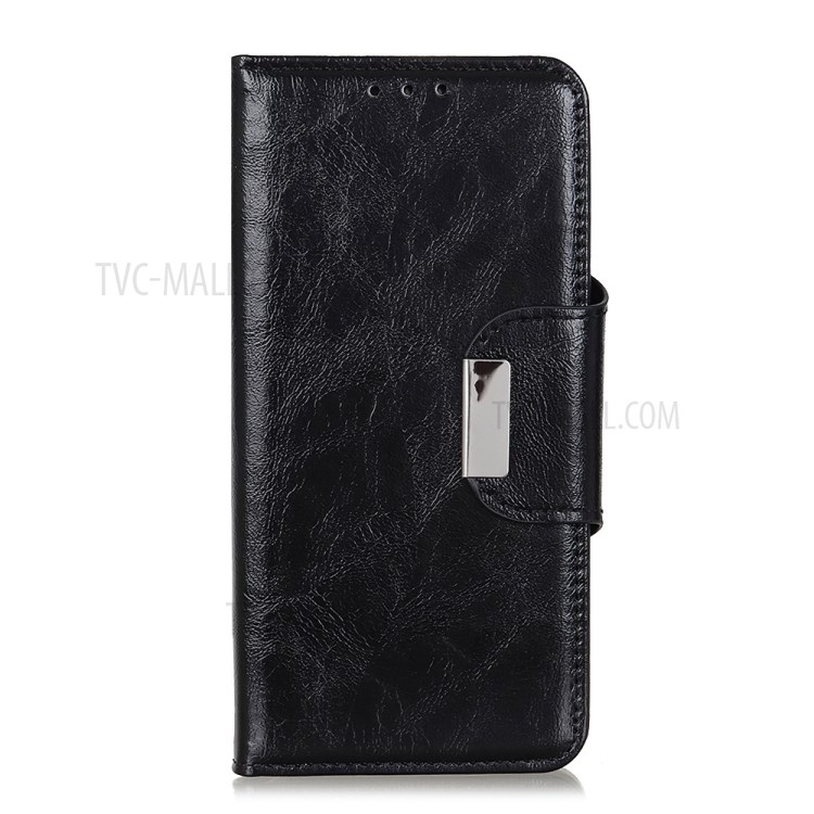 Crazy Horse Texture Leather Multiple Card Slots Design Phone Cover Case for Xiaomi Redmi Note 10 4G - Black-2