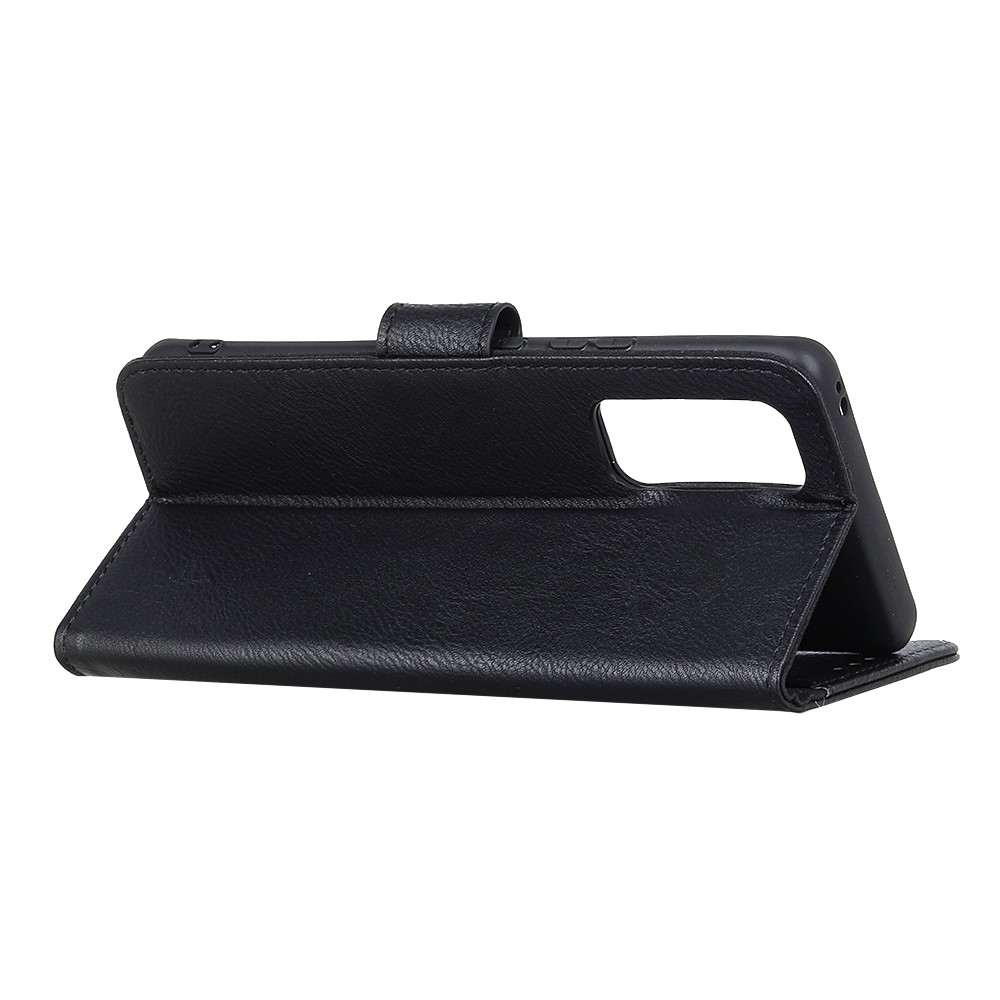 KHAZNEH Magnetic Buckle Design Wallet PU Leather Phone Stand Shell Case for Xiaomi Redmi Note 10 Pro - Black-4