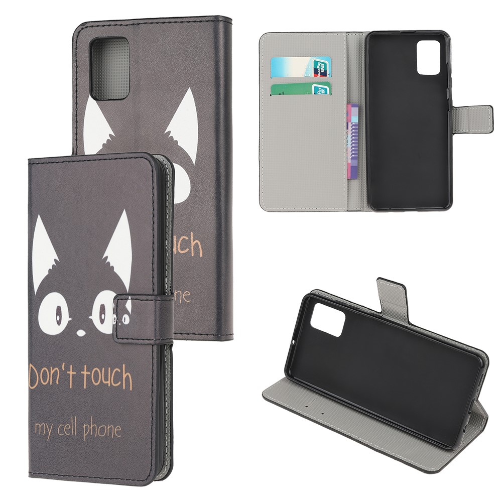 Pattern Printing Leather Protective Cover Wallet Stand Phone Shell for Xiaomi Redmi Note 10 4G / Note 10S - Cat Ears-6