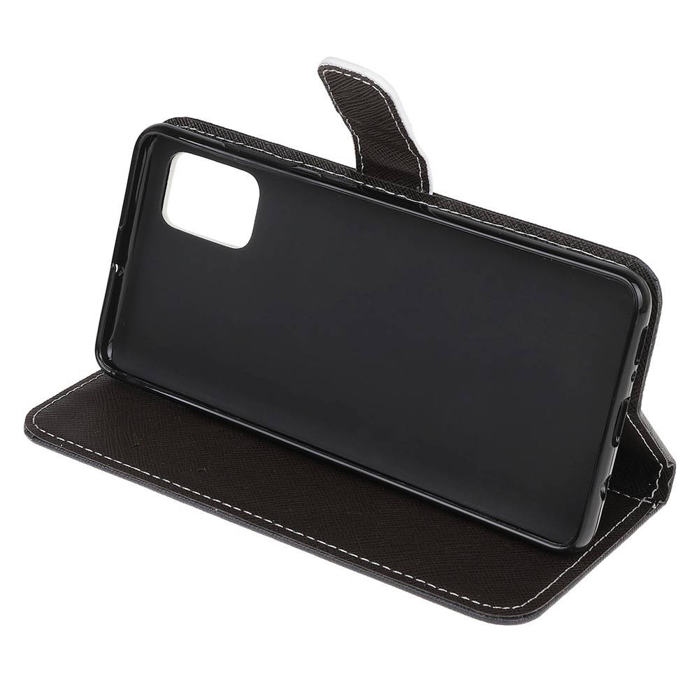 3D Pattern Printing Cross Texture Leather Wallet Stand Case Shell for Xiaomi Redmi Note 10 4G / Note 10S - Wolf-4