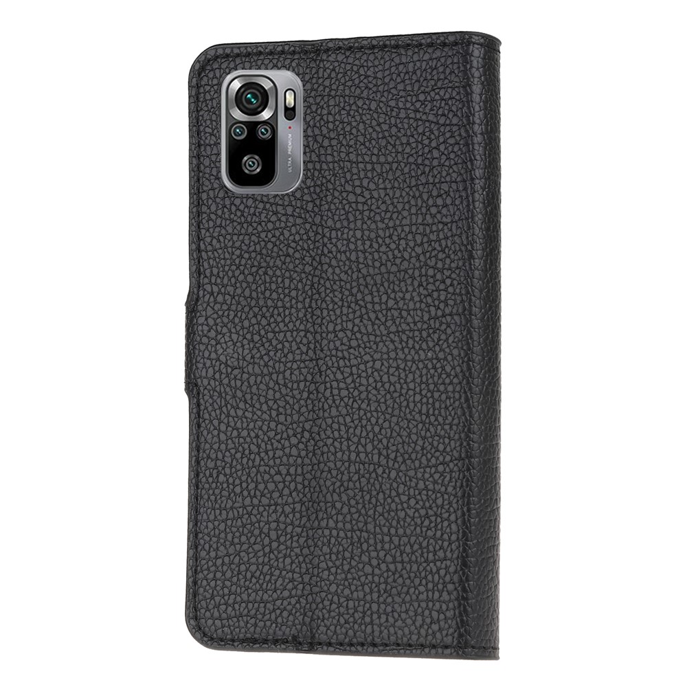 Litchi Texture Wallet Stand Leather Shell Cover for Xiaomi Redmi Note 10 4G / Note 10S-3