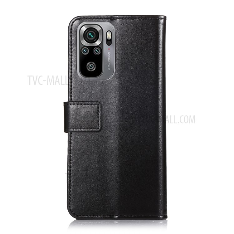Full Protection Wallet Stand Design PU Leather Mobile Casing for Xiaomi Redmi Note 10 4G/Note 10S - Black-4