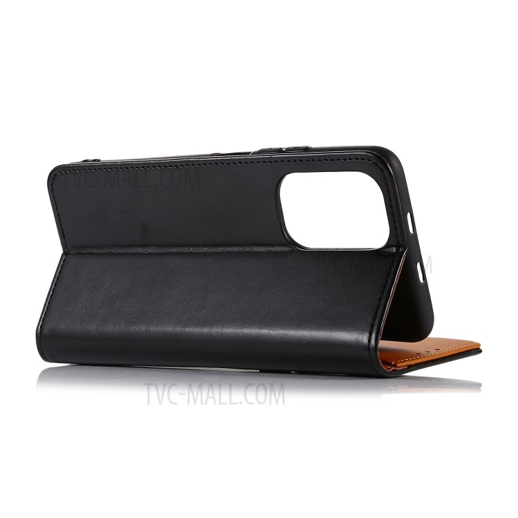 Full Protection Wallet Stand Design PU Leather Mobile Casing for Xiaomi Redmi Note 10 4G/Note 10S - Black-5