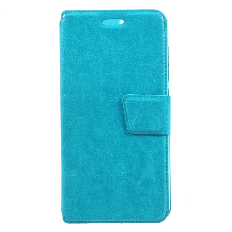 Crazy Horse PU Leather Phone Case with Card Slot for Xiaomi Mi 6 Built-in Steel Sheet - Blue-3