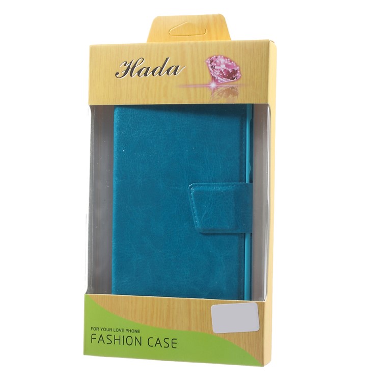 Crazy Horse PU Leather Phone Case with Card Slot for Xiaomi Mi 6 Built-in Steel Sheet - Blue-6