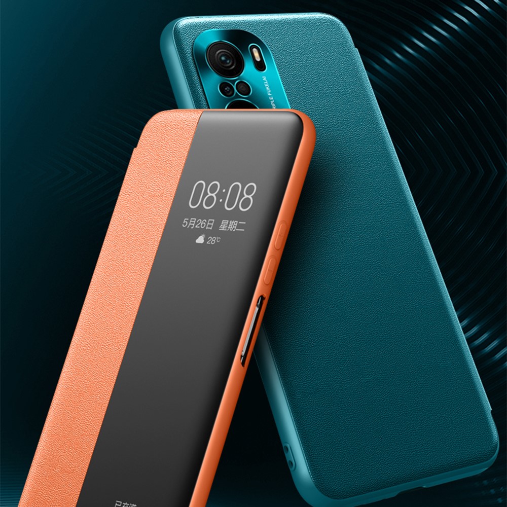 Smart View Window PU Leather + PC Protective Case for Xiaomi Redmi K40 / K40 Pro - Black-2