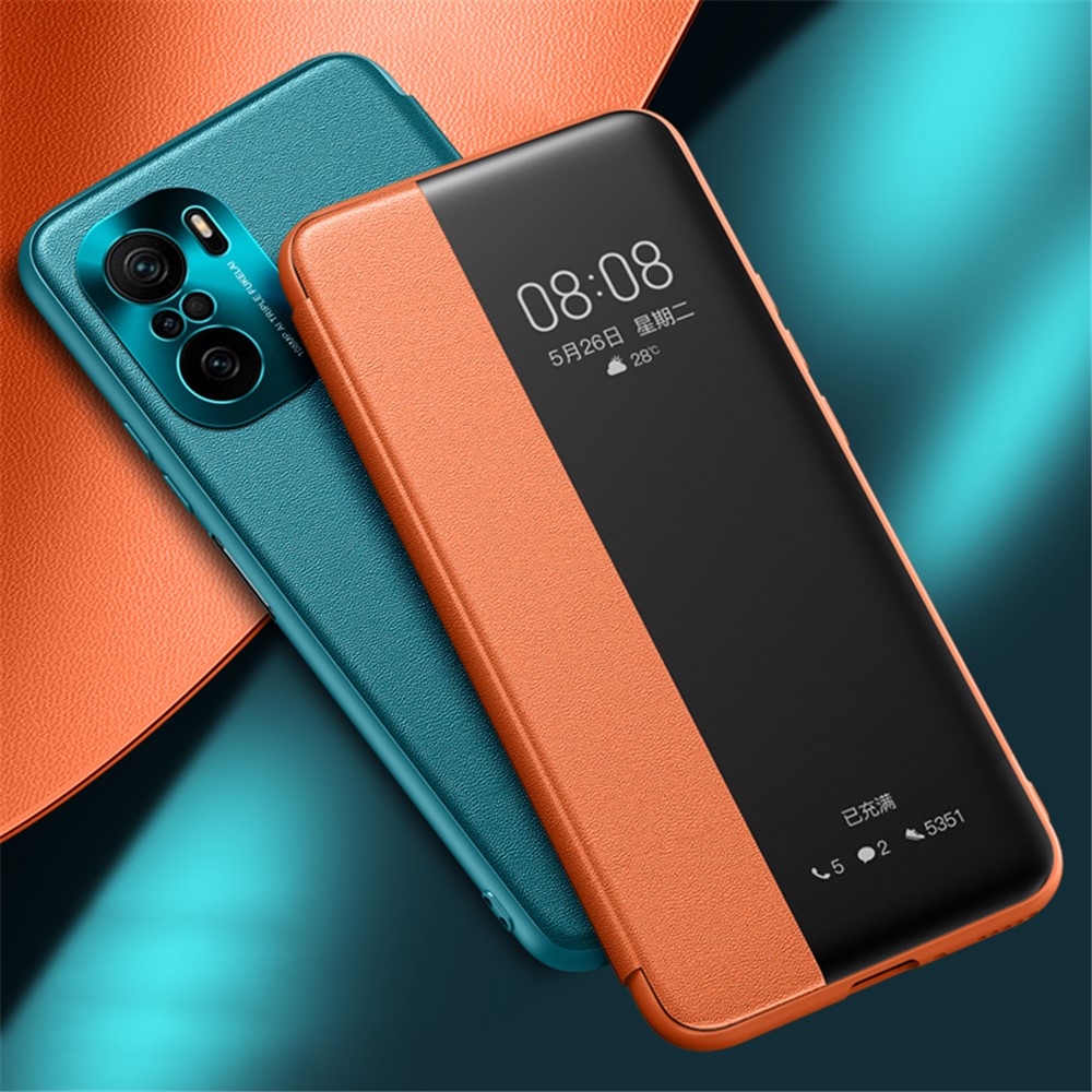 Smart View Window PU Leather + PC Protective Case for Xiaomi Redmi K40 / K40 Pro - Black-7