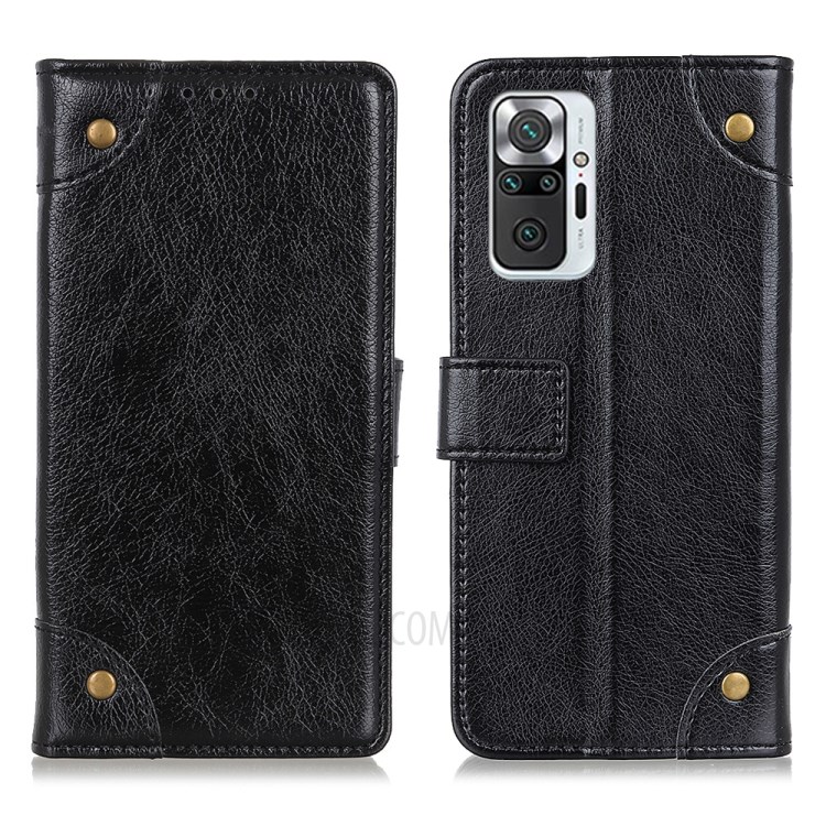 Nappa Texture Wallet Leather Cell Phone Case for Xiaomi Redmi Note 10 Pro - Black-1