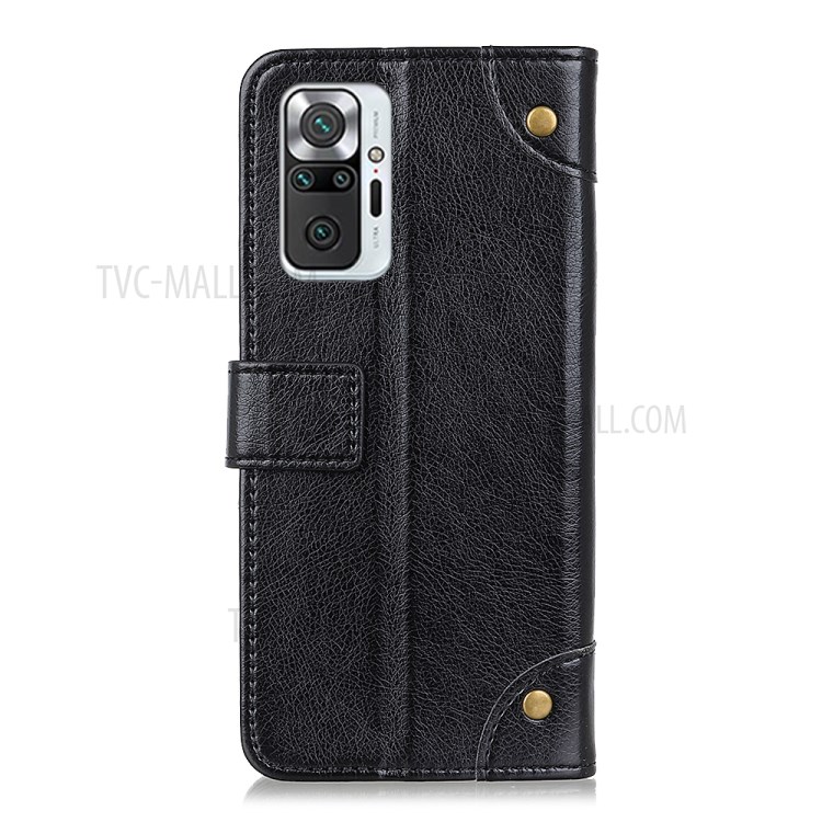 Nappa Texture Wallet Leather Cell Phone Case for Xiaomi Redmi Note 10 Pro - Black-2