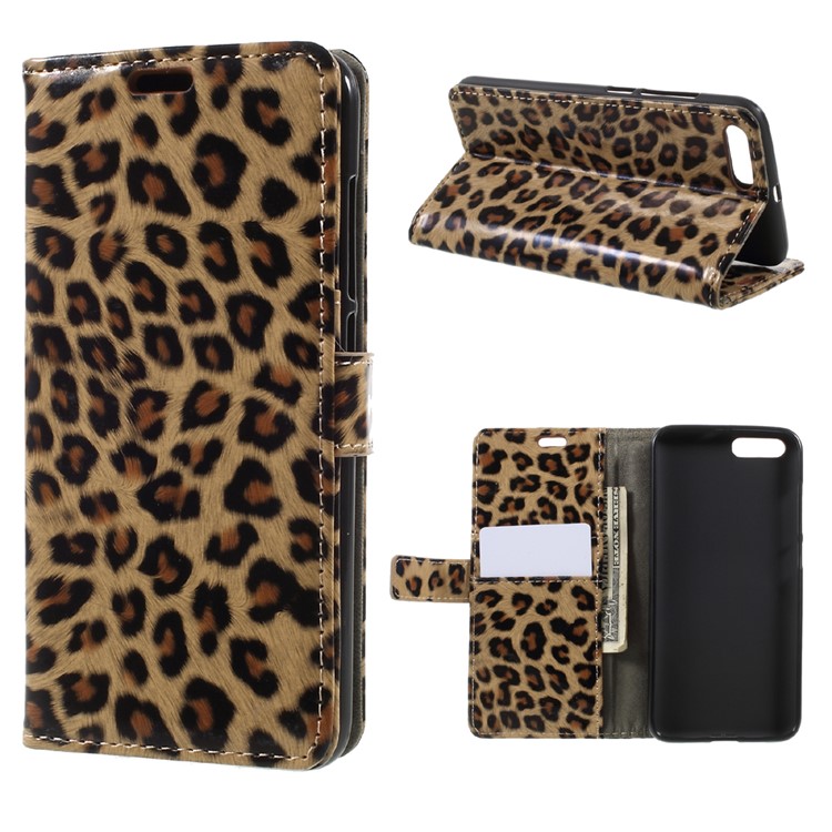 Leopard Pattern Leather Wallet Cover Case for Xiaomi Mi 6-1