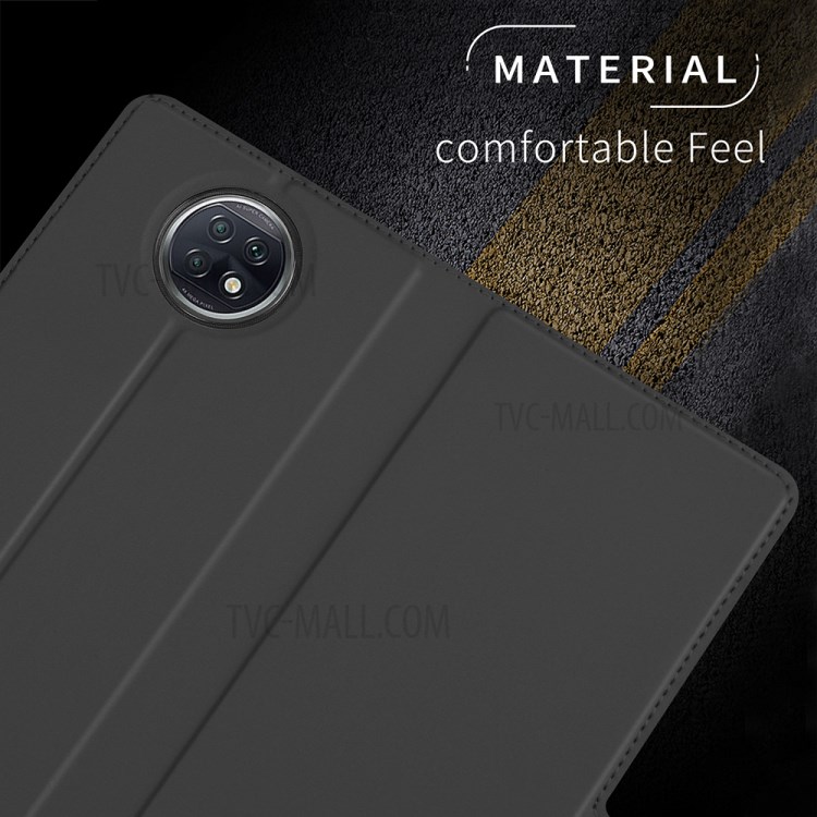 Thin & Firm PU Leather Phone Stand Shell Case with Card Holder for Xiaomi Redmi Note 9T 5G / Note 9 5G - Black-8