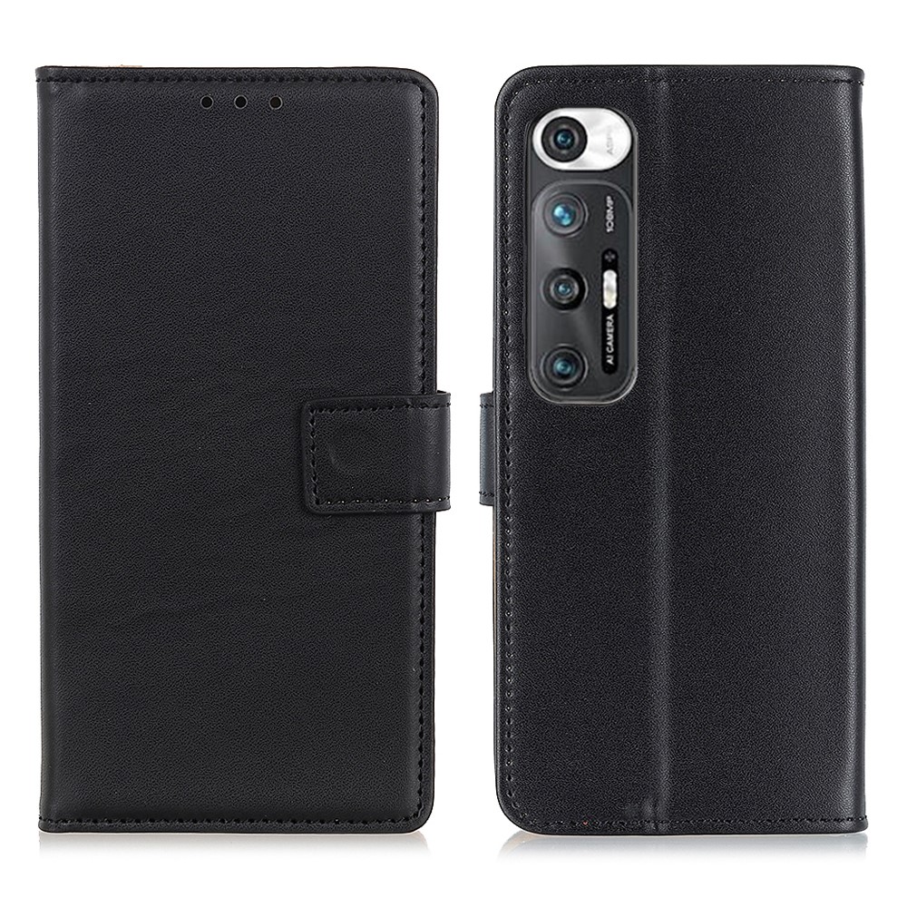Magnetic Clasp Design Leather Shell Case with Stand for Xiaomi Mi 10S - Black-1