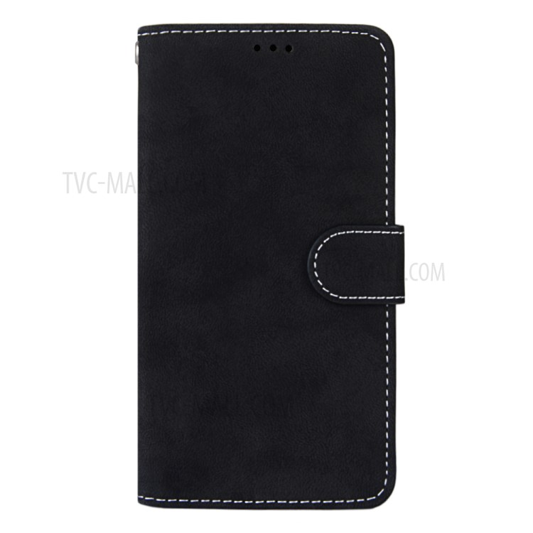 Retro Style Matte Leather Case Phone Cover Wallet Stand for Xiaomi Redmi 9 Power / Redmi Note 9 4G (Qualcomm Snapdragon 662) / Redmi 9T - Black-5